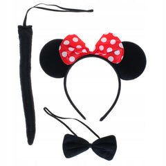 Nessiworld Minnie Mouse Costume Set Crown Tail Bow Tie Show Set