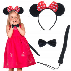 Nessiworld Minnie Mouse Costume Set Crown Tail Bow Tie Show Set