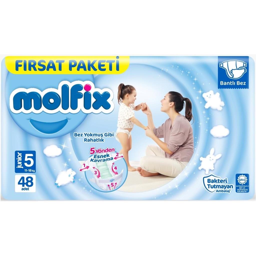 Nessiworld Molfix Diaper Opportunity Package 5 Size 11-18 Kg 48 Pieces