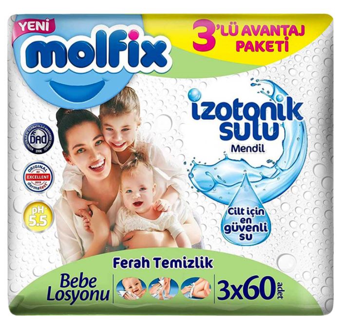 Nessiworld molfix isotonic isotonic cleaning face cleaning paipes pipes 3 180 Leafs