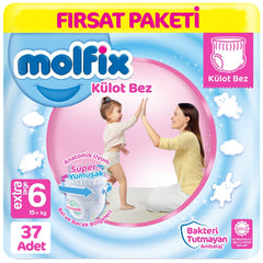 Nessiworld Molfix Panty Diaper Opportunity Package 6 Size 15+ Kg 37 Pieces