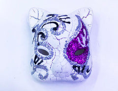 Purple Colored Ceramic Material Venetian Cat Model Magnet
