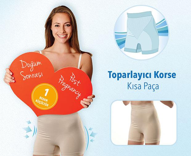 Nessiworld Postpartum Recovery Corset Short Leg Ecru