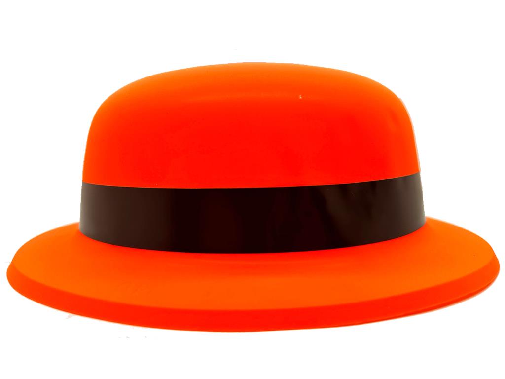 Nessiworld Neon Party Orange Color Bowler Plastic Party Hat