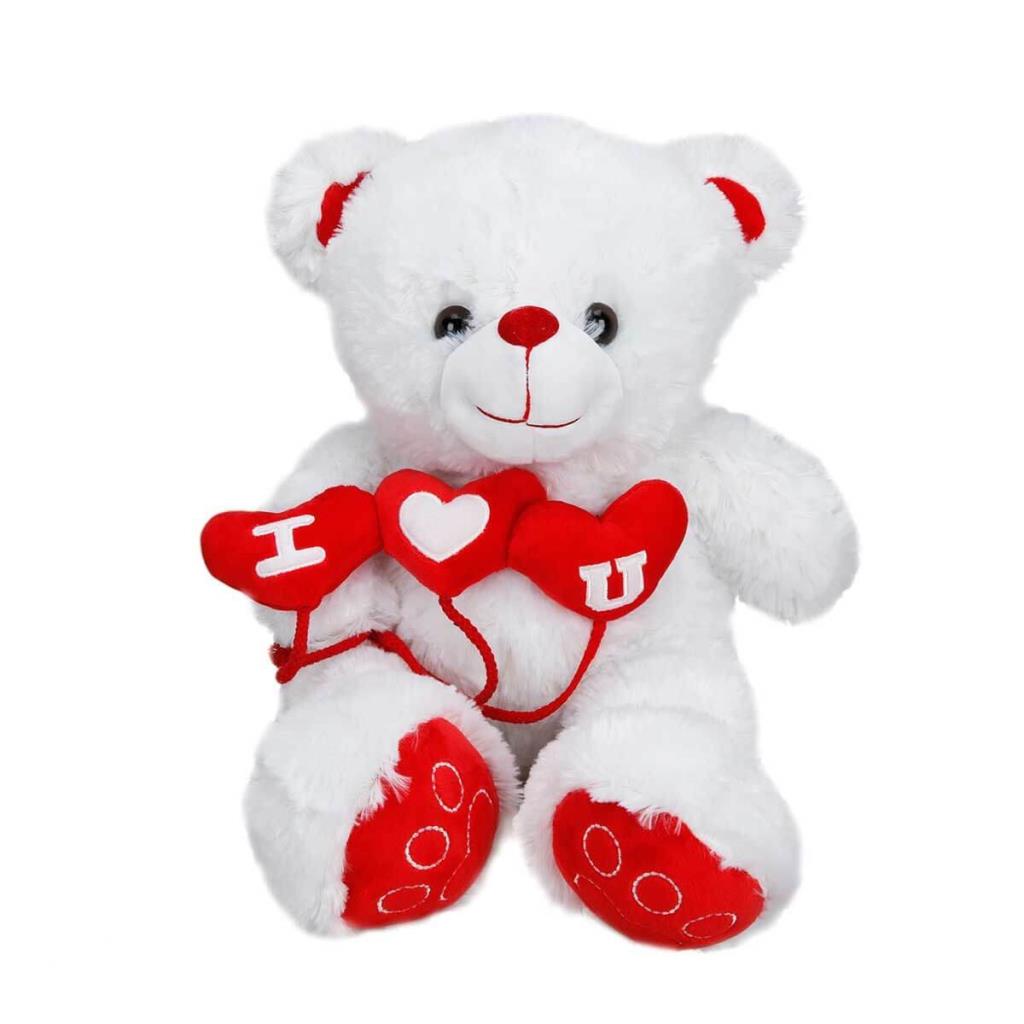 Nessiworld 3 Heart Plush Bear 38 cm.