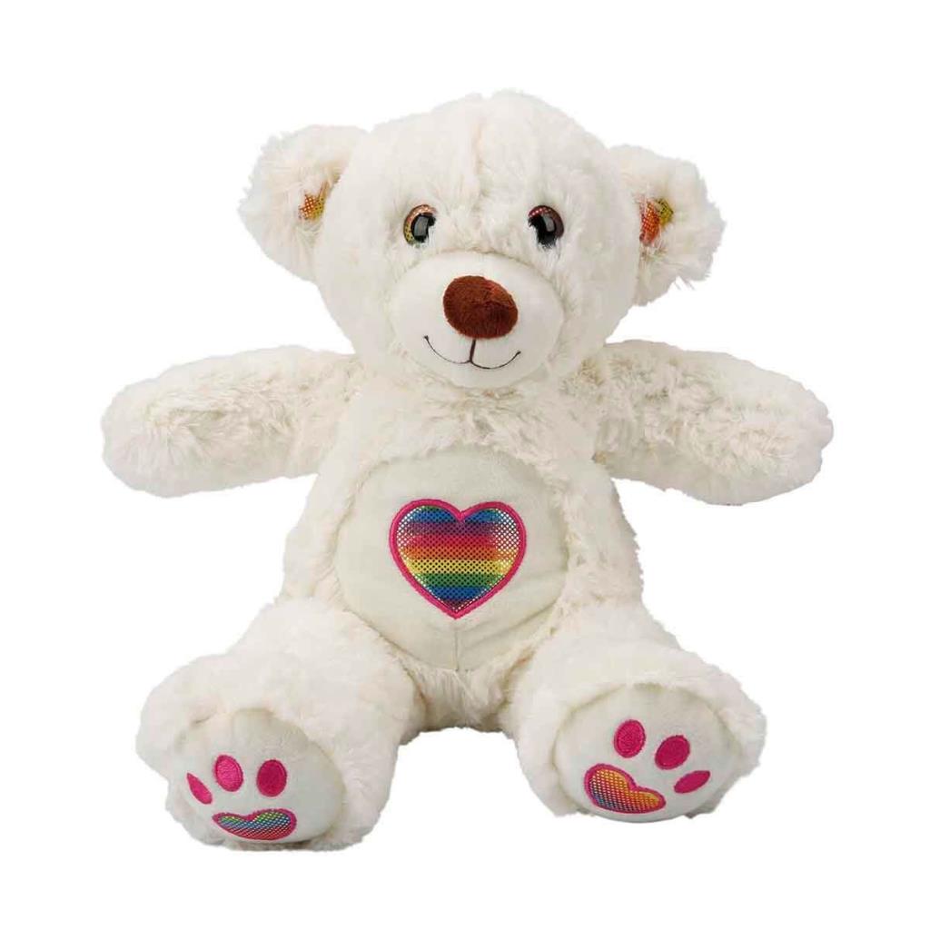 Nessiworld 3184 Rainbow Heart Plush Bear 30 cm - Sunman