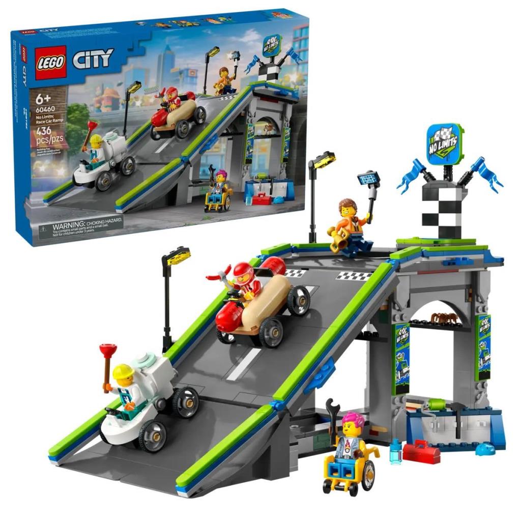 Nessiworld 60460 Lego City Senin Kuralların: Yarış Arabası Rampa Parçası 436 parça +6 yaş