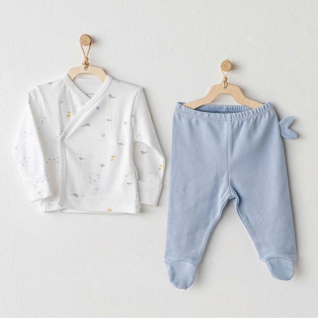 Nessiworld Andywawa AC25609 Ocean İs My Happy Place 2-Piece Baby Zıbın Blue