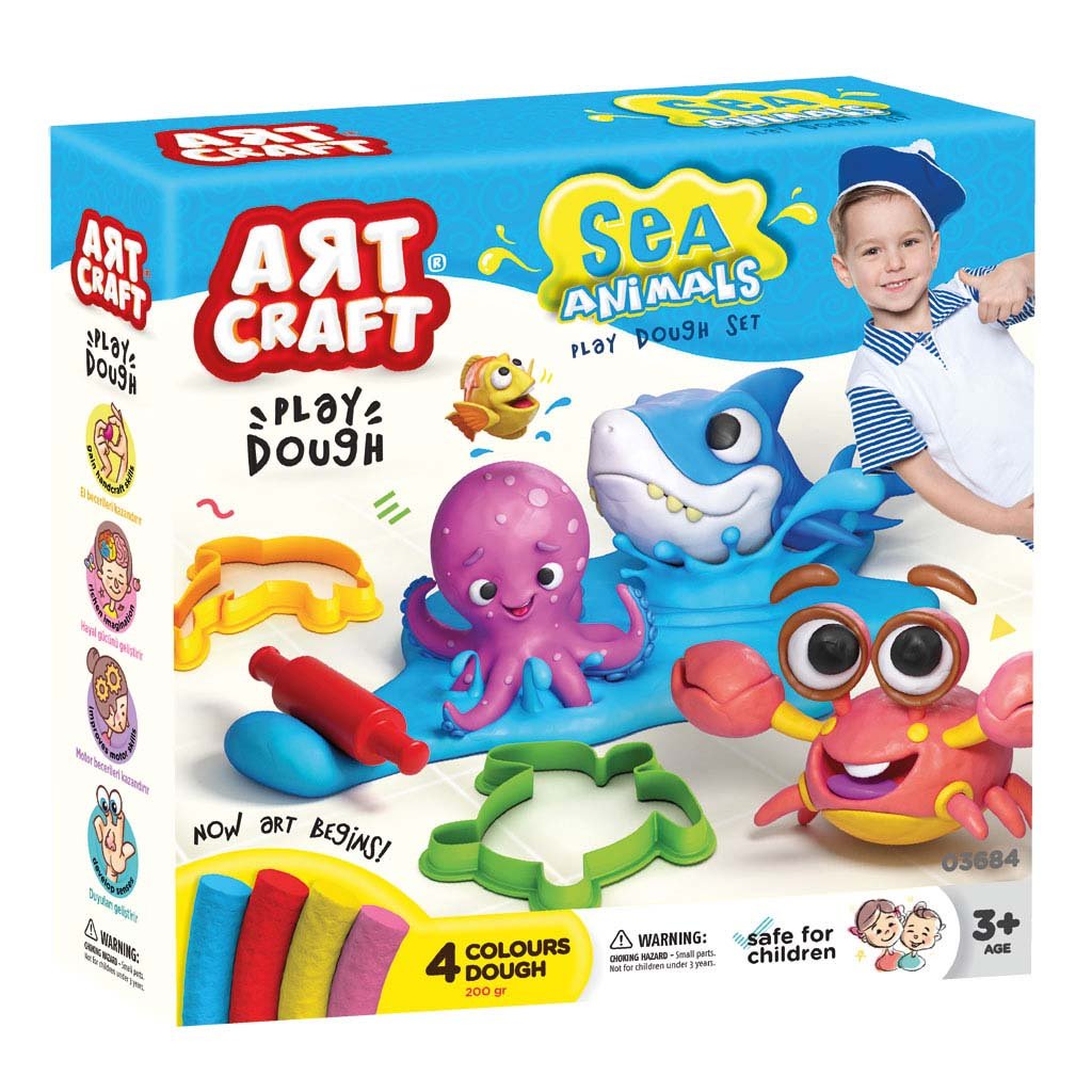 Nessiworld Art Craft Sea Animals Play Dough Set 13 Pieces