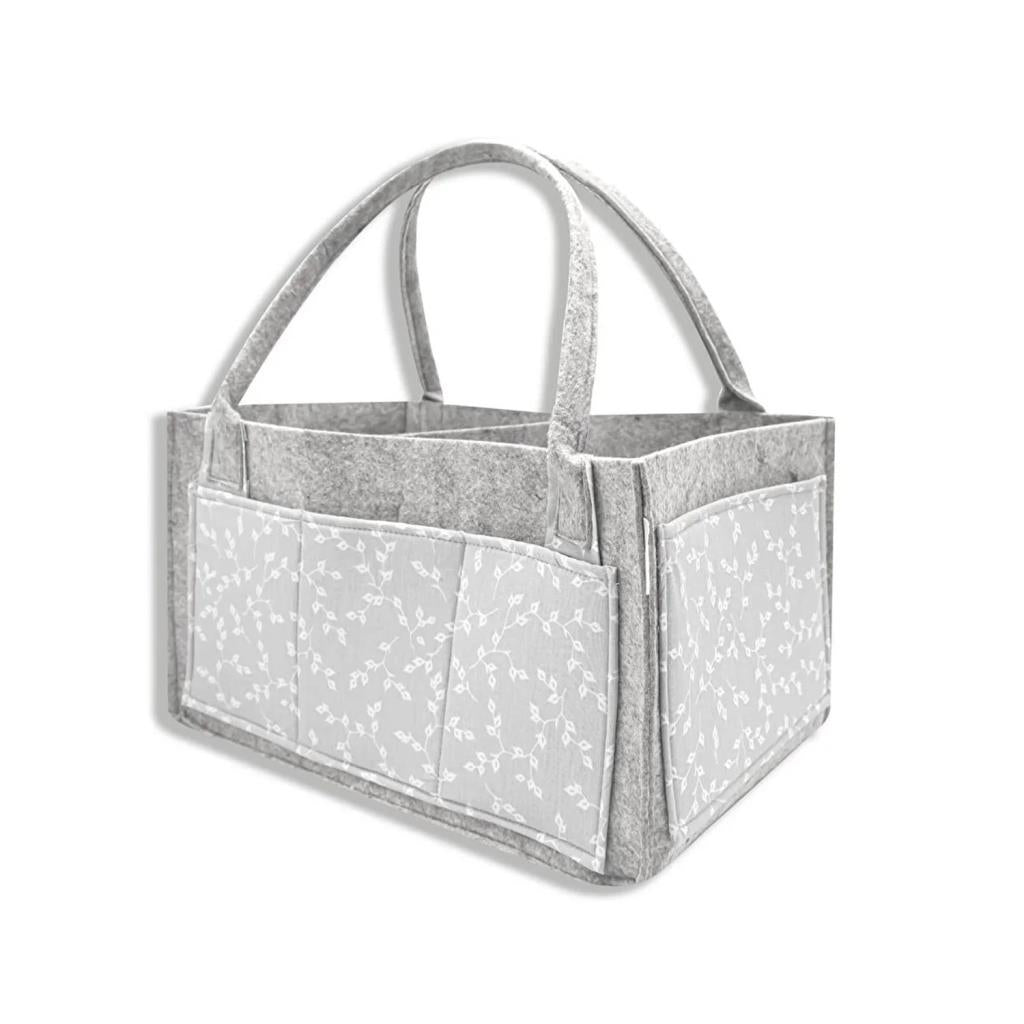 Nessiworld Nessiworld BabyJem Felt Mother Baby Care Bag 772 Gray Flower