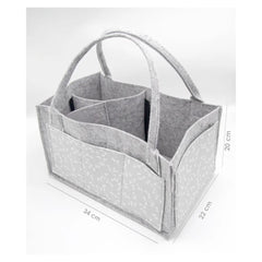 Nessiworld Nessiworld BabyJem Felt Mother Baby Care Bag 772 Gray Flower
