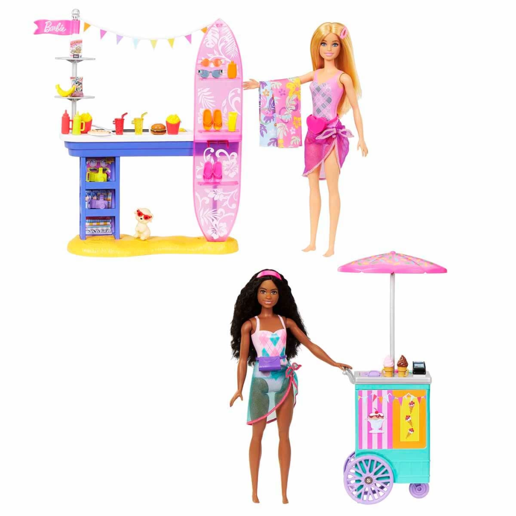 Nessiworld Barbie Brooklyn and Malibu Dolls Playset HNK99