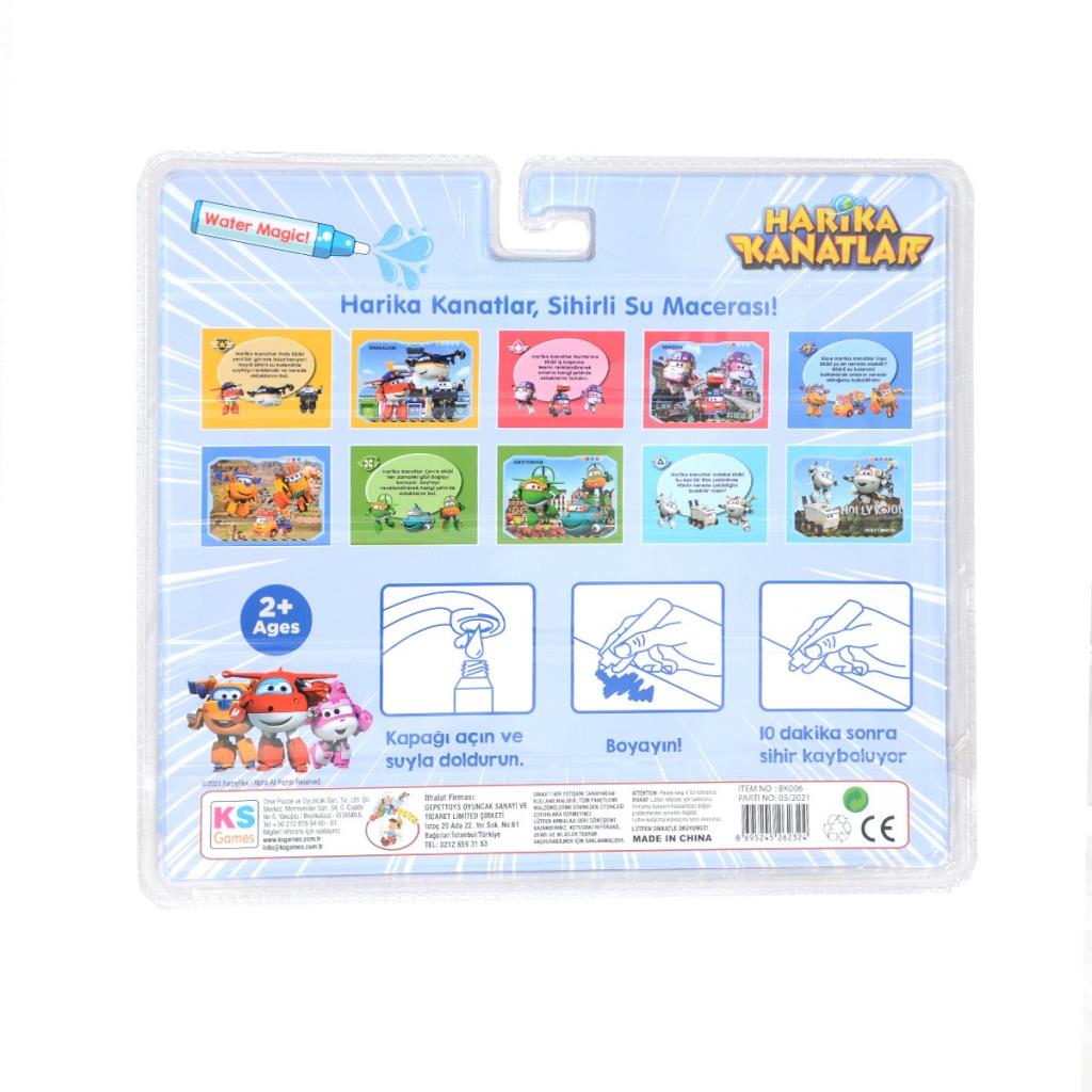 Nessiworld BK006 Gepettoys, Livre de coloriage magique Super Wings