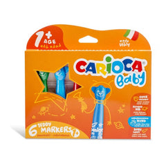 Nessiworld Carioca Teddy Jumbo Felt Colour Pencils 6-Pack