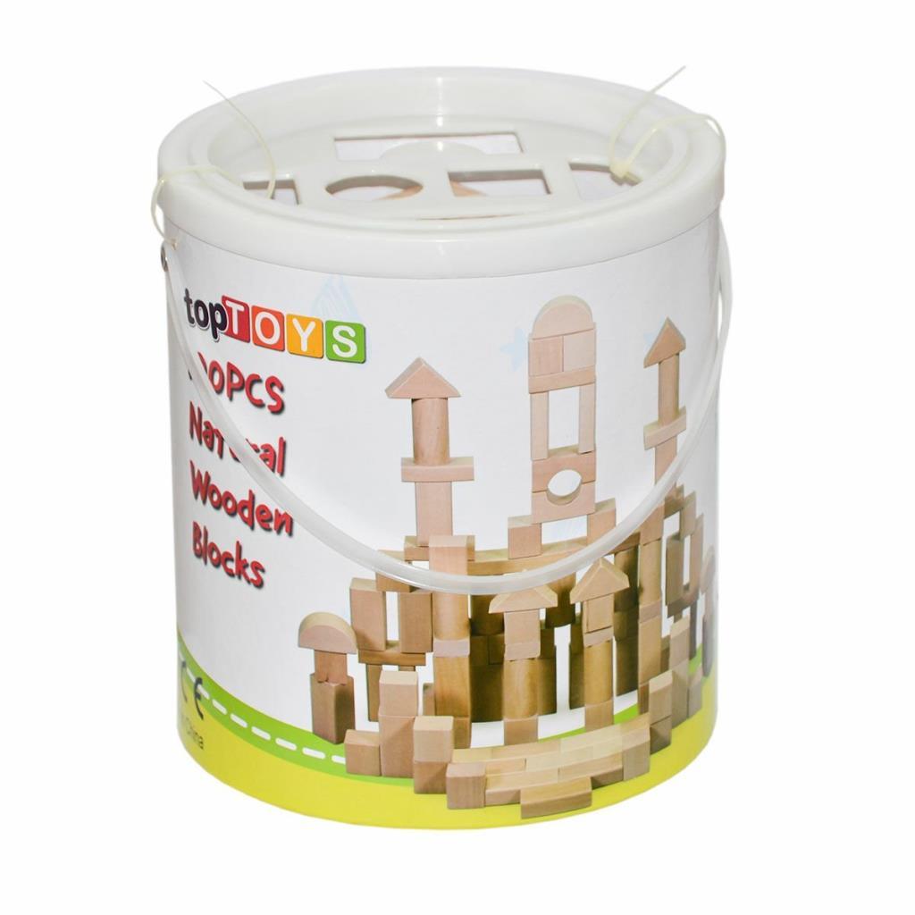 Nessiworld CS-8831 Natural Wooden Block Set 100 Pieces - Chiva