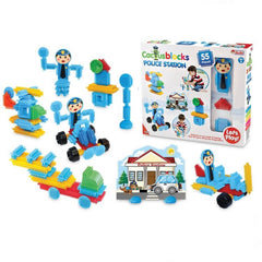 Nessiworld Grandfather Cactus Blocks Police Set 55 Pieces