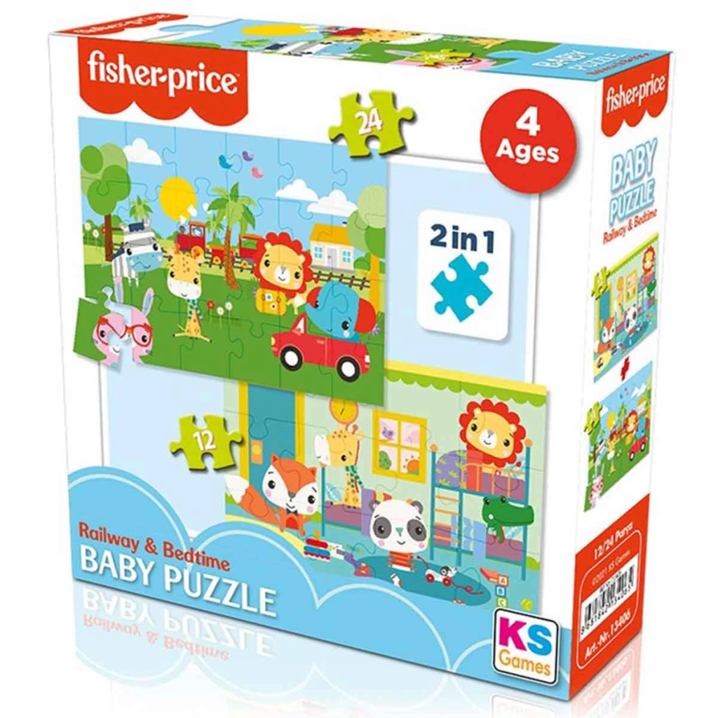 Nessiworld Fisher Price Baby Railway &amp; Bedtime 2 in 1 Puzzle