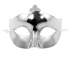NessiWorld Silver Color Costume Party Extra Shiny Ball Mask 15x10 cm