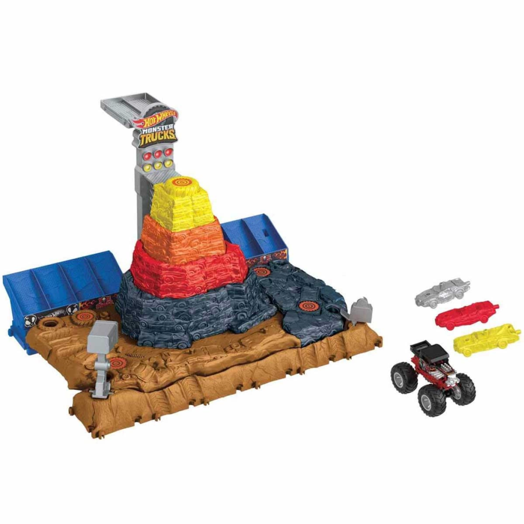 Coffret de jeu Nessiworld Hot Wheels Monster Trucks Ultimate Crash Arena HNB96