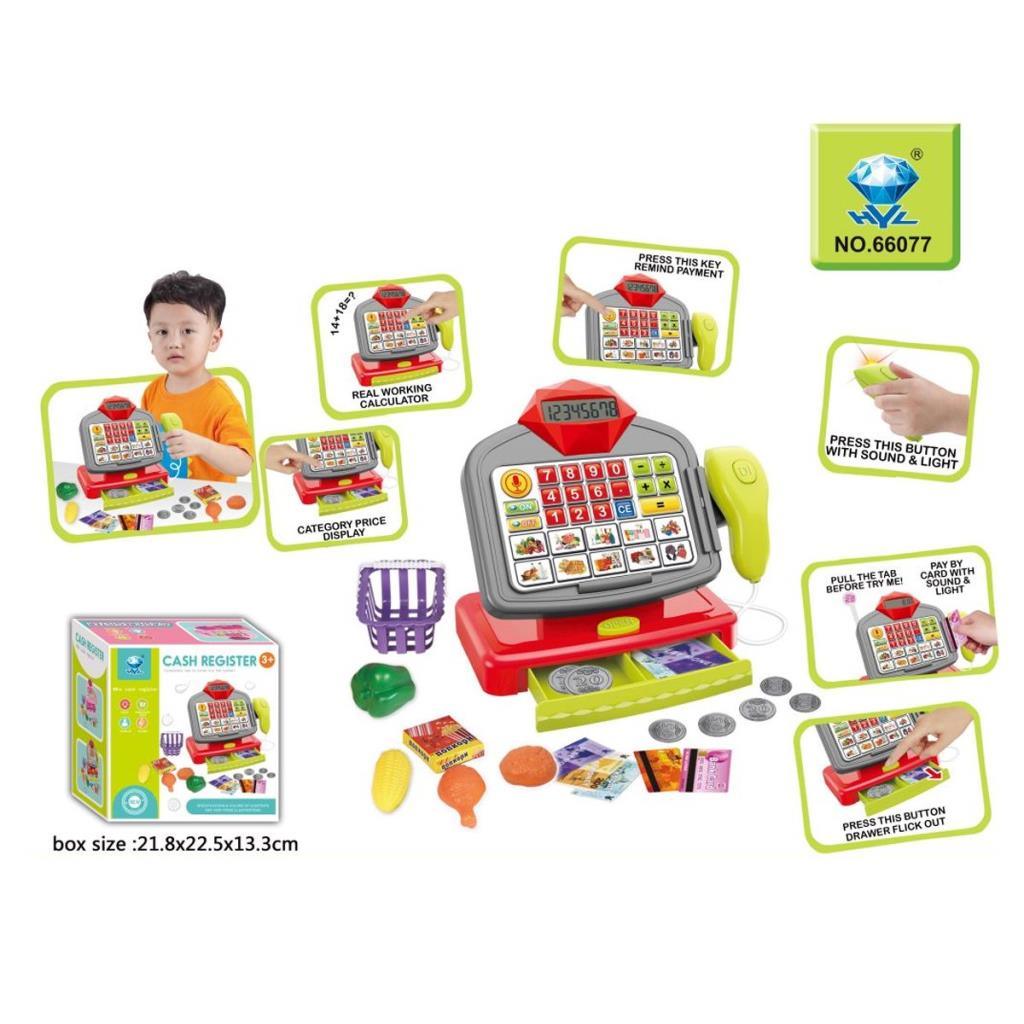 Nessiworld HUA-66075-66077 Light and Sound Electronic Cash Register -Vardem
