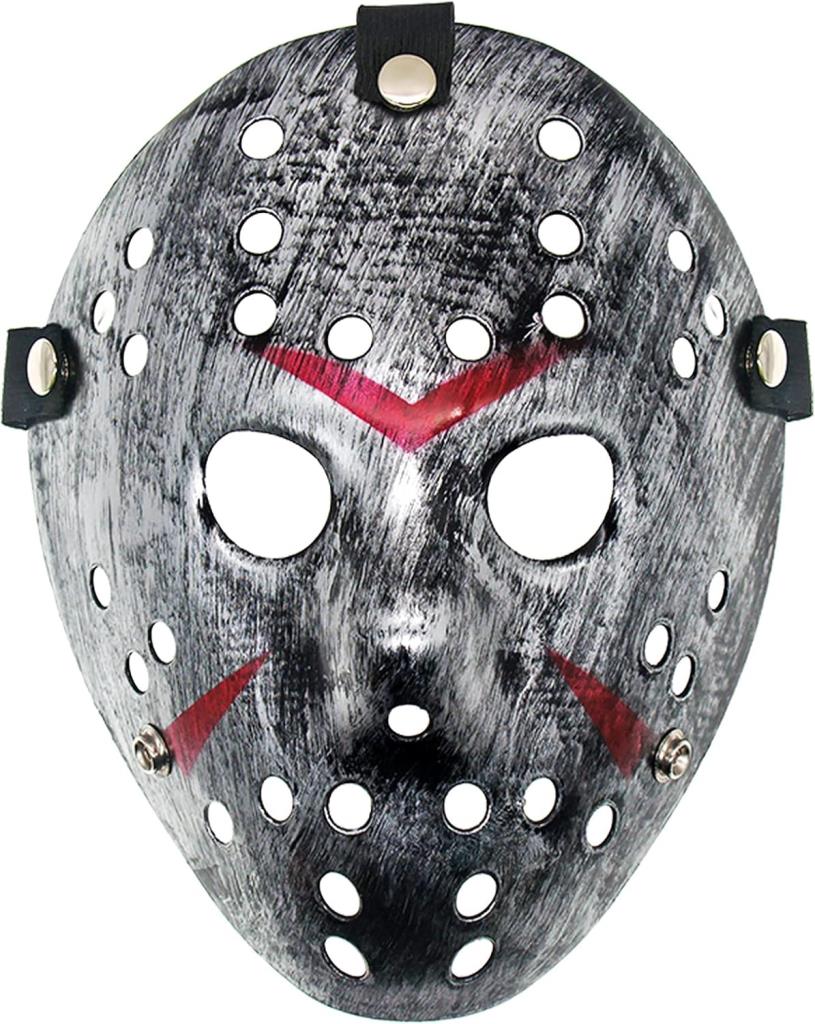 Nessiworld Jason Mask Hannibal Mask Metal Silver Color 20x25 cm