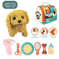 Nessiworld JND-3615-1 Movable Battery Dog Set with Carrying Bag (Pet Shop) - Vardem Toys