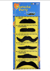 Nessiworld Carnival Costume Party Moustache 6 Models 6 Pieces