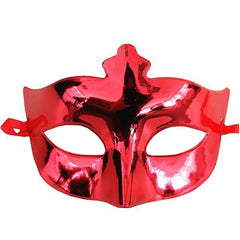 NessiWorld Red Color Costume Party Extra Shiny Ball Mask 15x10 cm