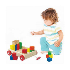 Nessiworld Boxed Wooden Colorful Cube Block Car