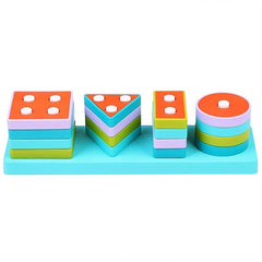 Nessiworld LC Wooden Geometric Shapes Find-Plug