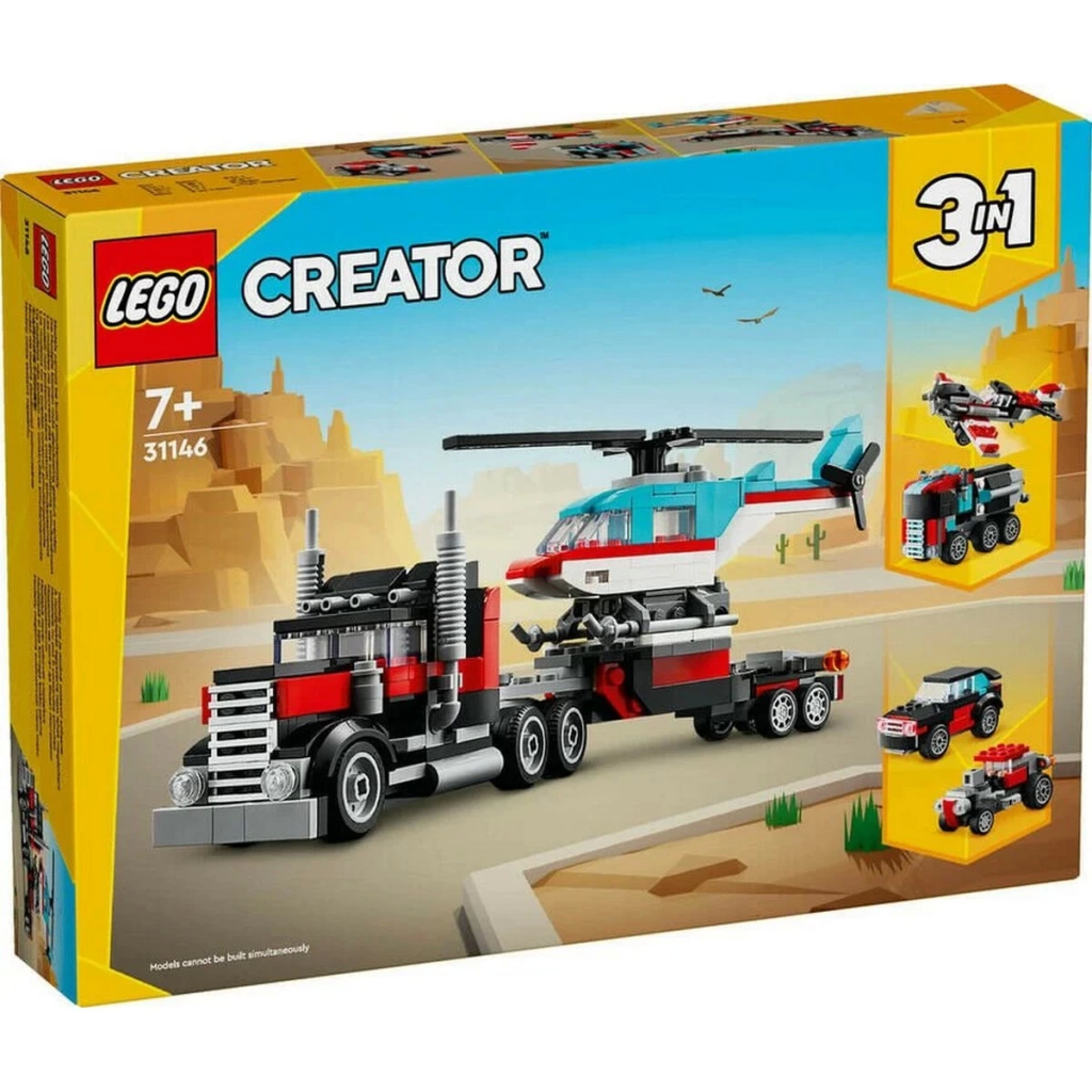 Nessiworld LEGO Flatbed Truck with Helikopter - MeanYou