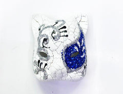 Nessiworld Blue Colored Ceramic Material Made Venice Cat Model Magnet