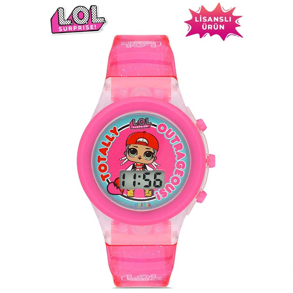 Nessiworld MiniFlak Licensed LOL Surprise LOL7210 Kids Pink Light Children's Wristwatch
