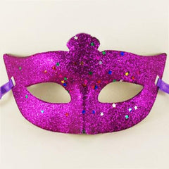 Nessiworld Purple Color Glitter Star Costume Party Mask 17x10