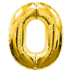 Ballon en aluminium Nessiworld 0, numéro 0, couleur or, 40 pouces