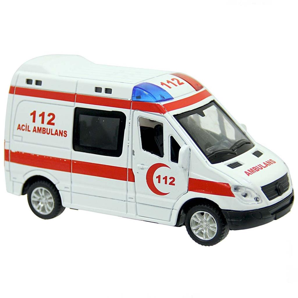 Nessiworld Battery Powered Light Sound 112 Metal Ambulance