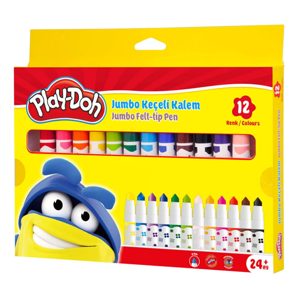 Nessiworld Play-Doh Jumbo Felt Tip Pen Cardboard 12 Colors 8 mm