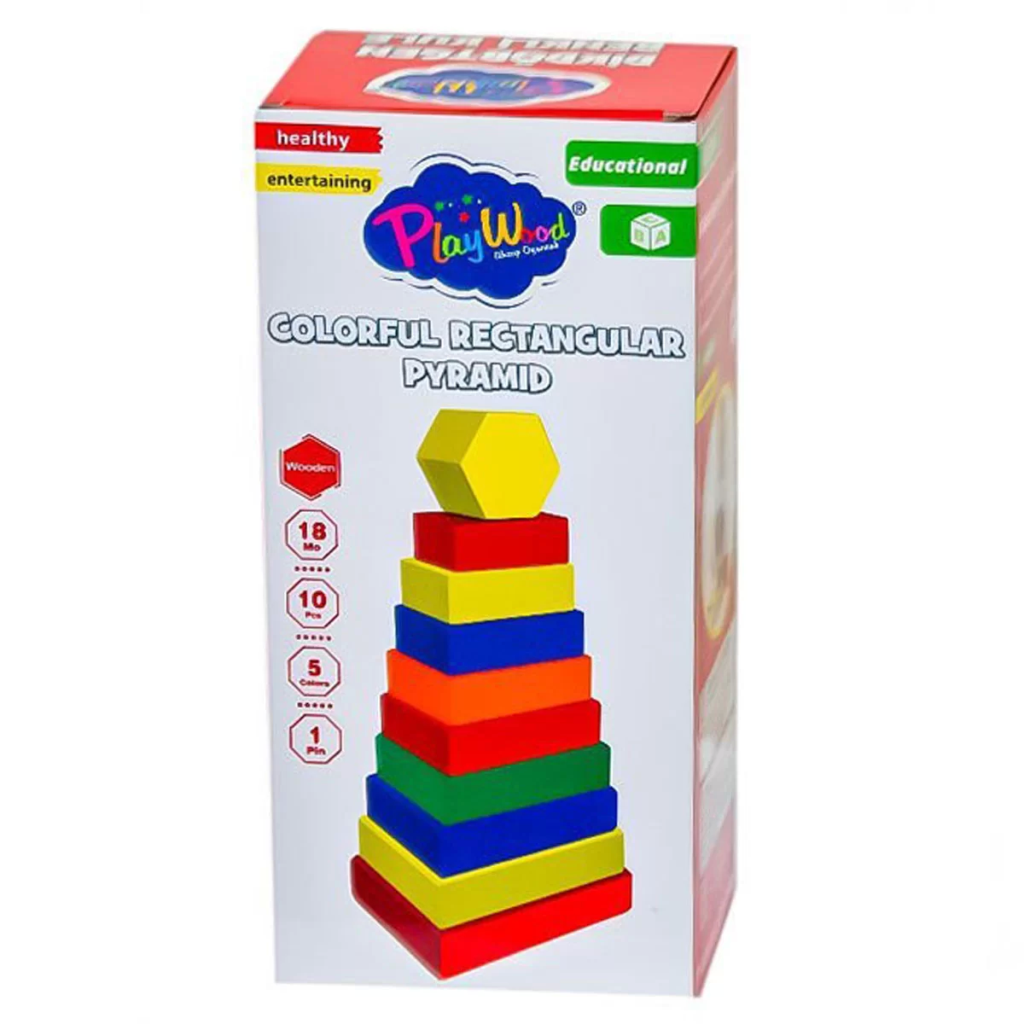 Nessiworld Playwood Wooden Rectangular Colorful Tower