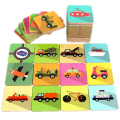 Nessiworld Playwood Wooden Memory Cards Vehicles