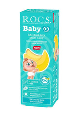 Nessiworld ROCS Baby Toothpaste Banana Puree Flavor 0-3 Years 45 Gr