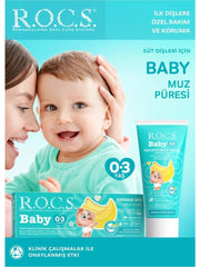 Nessiworld ROCS Baby Toothpaste Banana Puree Flavor 0-3 Years 45 Gr