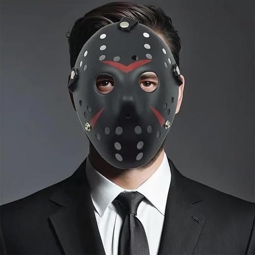 Nessiworld Black Color Red Stripe Full Face Hockey Jason Mask Hannibal Mask