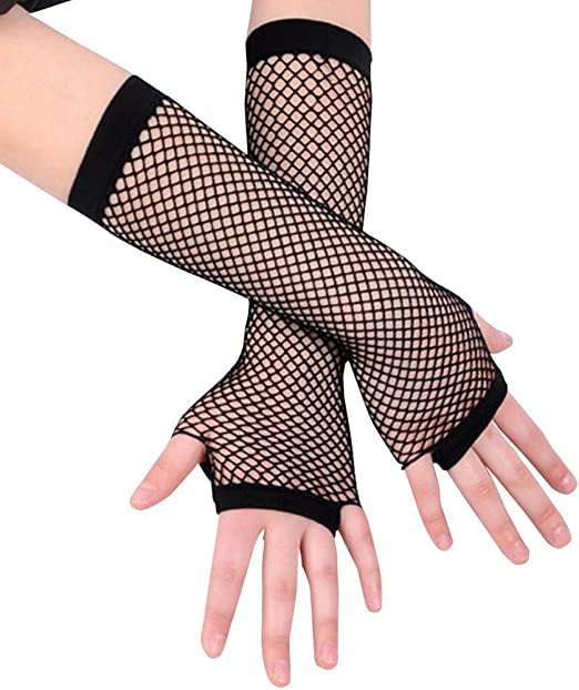Gants longs en maille Nessiworld noirs - Gants tricotés noirs