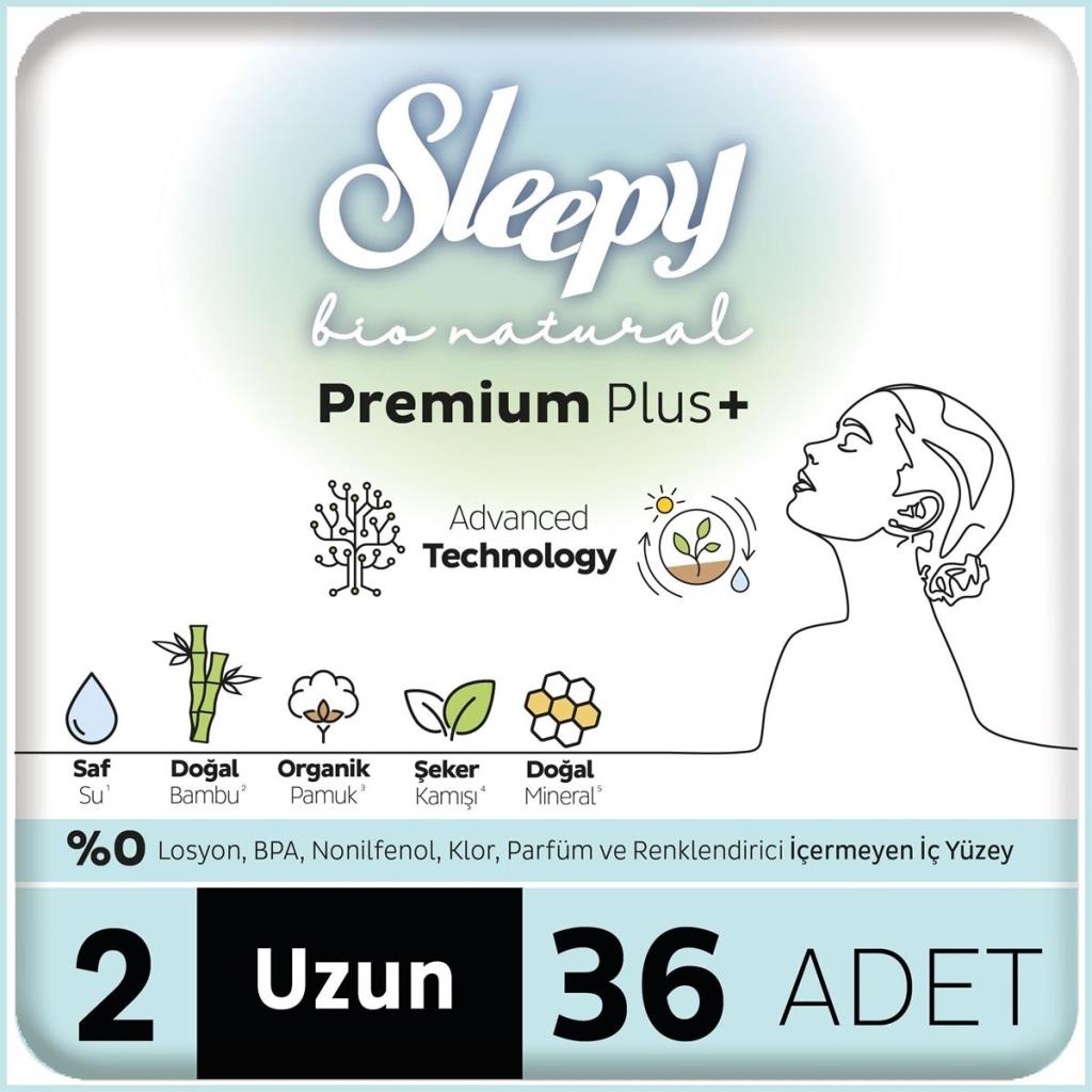 Nessiworld Sleepy Bio Natural Premium Plus Mega Long Pad 36 Pieces