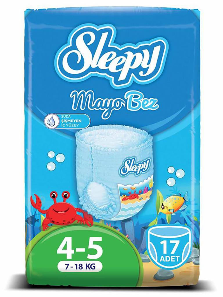 Nessiworld Sleepy Swimsuit Panties Diaper 4-5 Size 7-18 Kg 17 Pieces