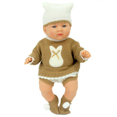 Nessiworld Newborn Baby Azra in Brown Beige Dress