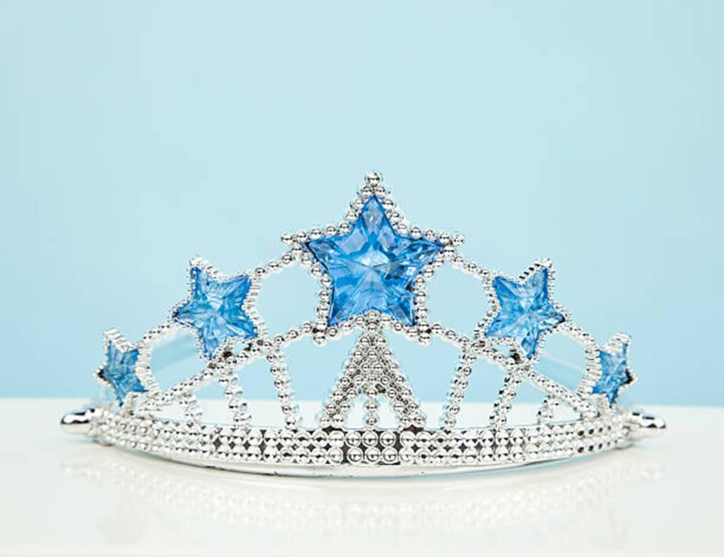 Nessiworld Star Shaped Elsa Princess Queen Crown Blue Color Child Size 5x17 cm