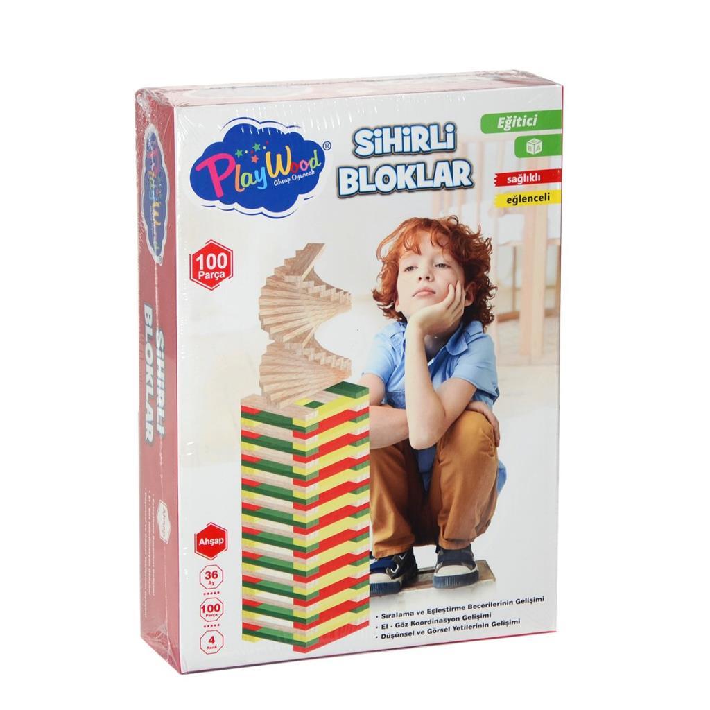 ONY-358 Wooden 100 Piece Magic Blocks