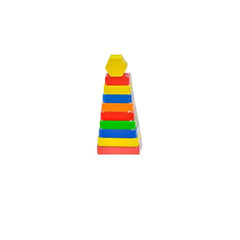 ONY-393 Wooden Rectangular Colored Tower - Onyıl Oyuncak