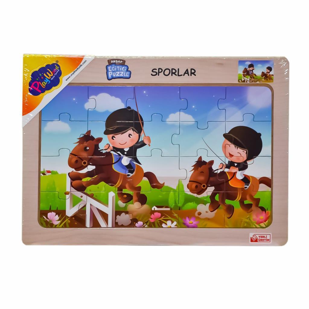 ONY-85-86-87-88 Wooden Educational Puzzle Sports -On Yıl